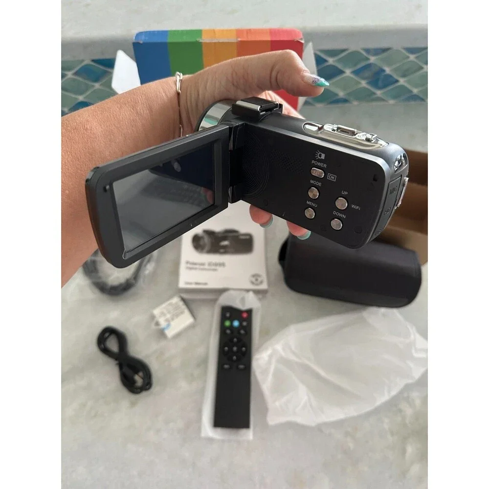 Polaroid 4K 18X Zoom Touch Screen Wi-Fi Camcorder Black Complete New In Box $129